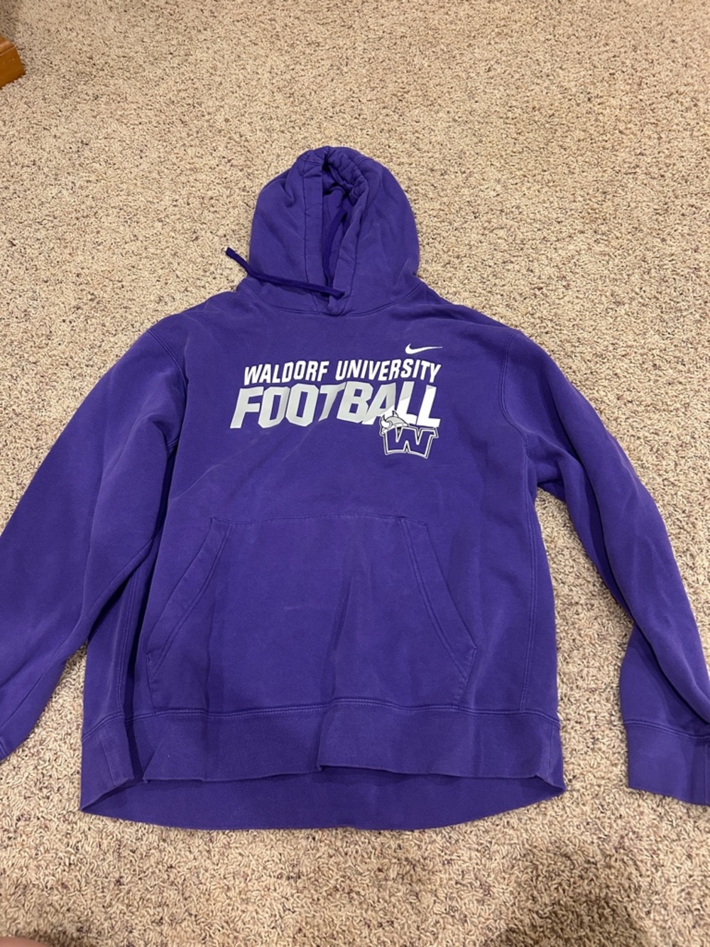 Nike Purple Waldorf University Football Pullover Hoodie